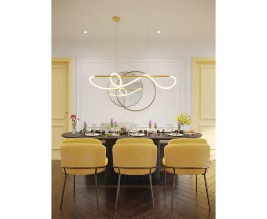 Maxlight p0614 lampa wisząca laguna złota