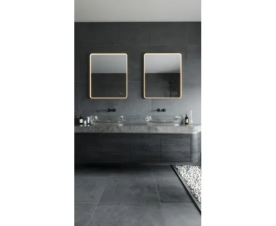 Maxlight w0384 mirror prostokąt 76x91cm czarne lustro podświetlane