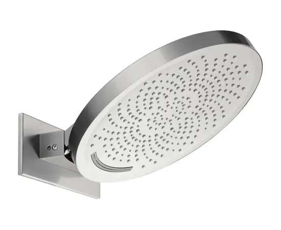 Mobi horizon glow nickel brushed dwufunkcyjna deszczownica ścienna