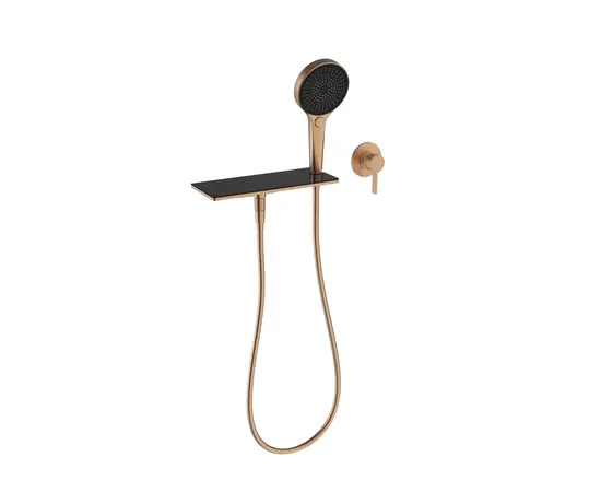 Mobi horizon archive copper brushed bateria natryskowa z wylewką