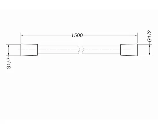 Mobi one gunmetal brushed wąż prysznicowy