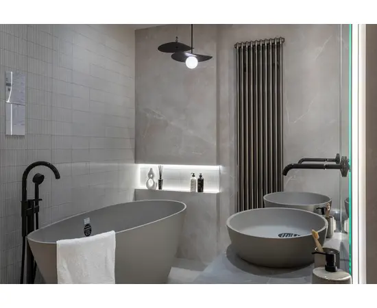 Płytka ceramiczna stonemood silver 159,7x79,7x0,8 rektyfikowana ii gatunek