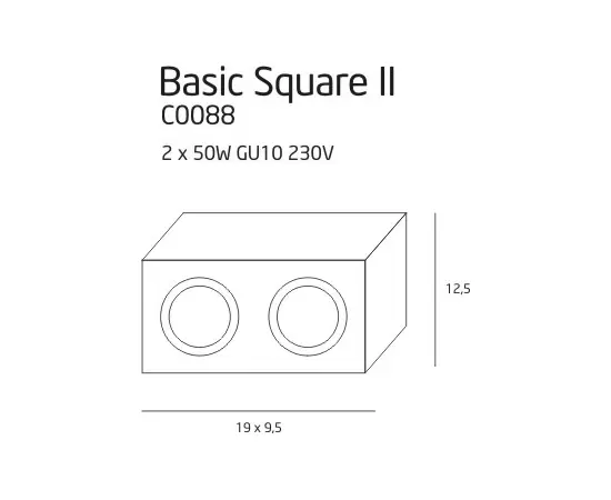 MAXLIGHT Basic Square II C0088 Plafon DARMOWA WYSYŁKA W 24h
