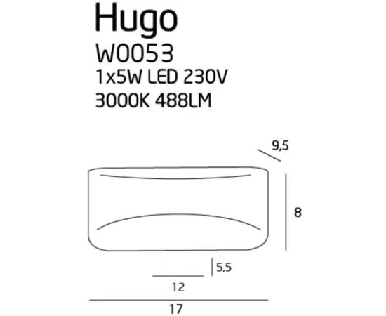 MAXLIGHT Hugo W0053 kinkiet DARMOWA WYSYŁKA W 24h