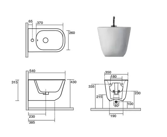 Biały bidet marki Kerasan