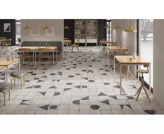 płytka ceramiczna biało-czarna