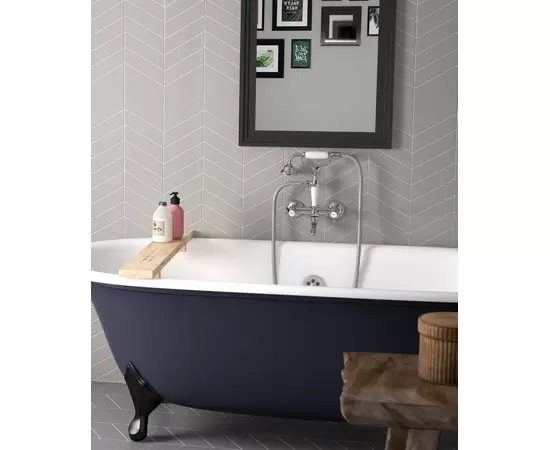 Equipe Chevron DARK GREY LEFT 18,6x5,2  płytka ceramiczna połysk