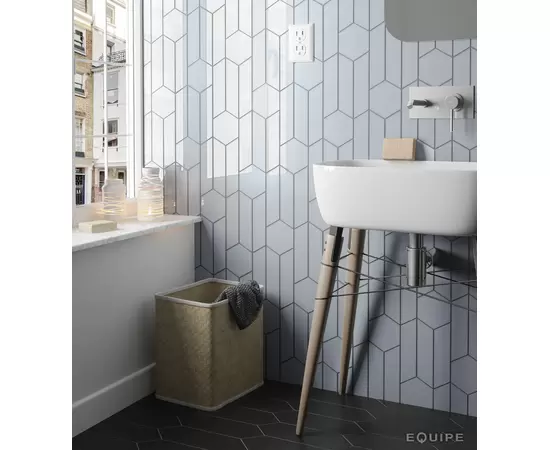 Equipe Chevron DARK GREY LEFT 18,6x5,2  płytka ceramiczna połysk