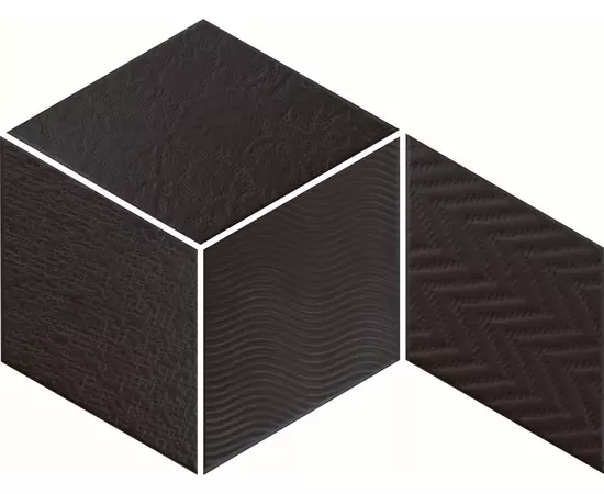 Equipe Rhombus BLACK  14x24 płytka gresowa matowa