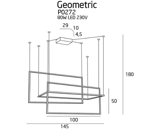 MAXLIGHT Geometric P0272 Lampa wisząca biała DARMOWA WYSYŁKA W 24h