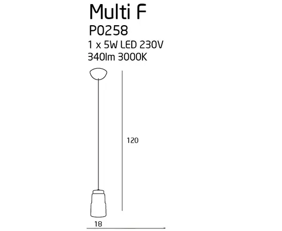 MAXLIGHT Multi F *P0258* Lampa wisząca DARMOWA WYSYŁKA W 24h